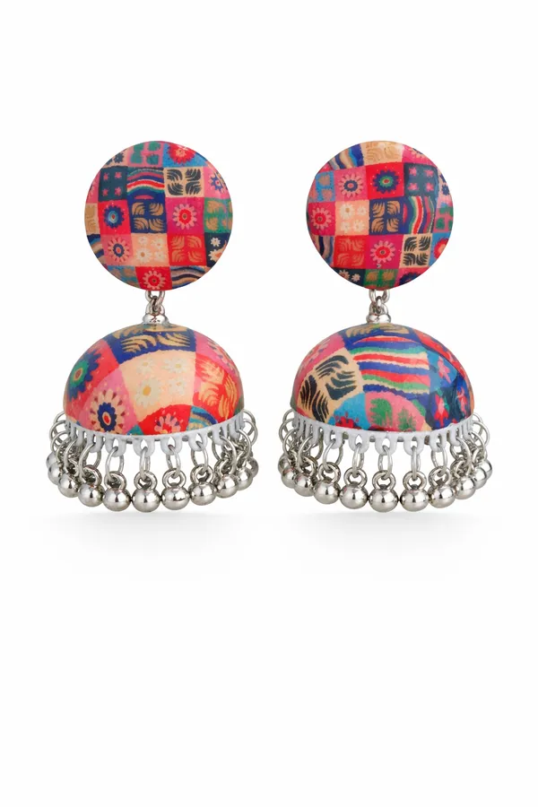 Multicolor_Jaipuri_Jhumka_Earrings_For_Women